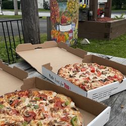 Pan's South Hero Pizza - So good!!!! 10/10 Vegan Margarita with sausage on gluten free crust House Special   Would Highly Recommend