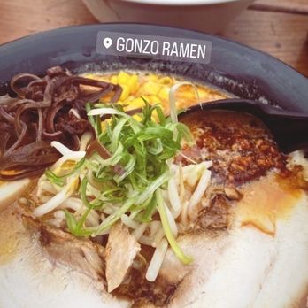 GONZO!  - Black Dish: Gonzo Red  White Dish: Gonzo Black - Ramen Near Me - Carlsbad, California