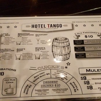 Hotel Tango - Winter menu - Cocktail Bars Near Me - Indianapolis, Indiana