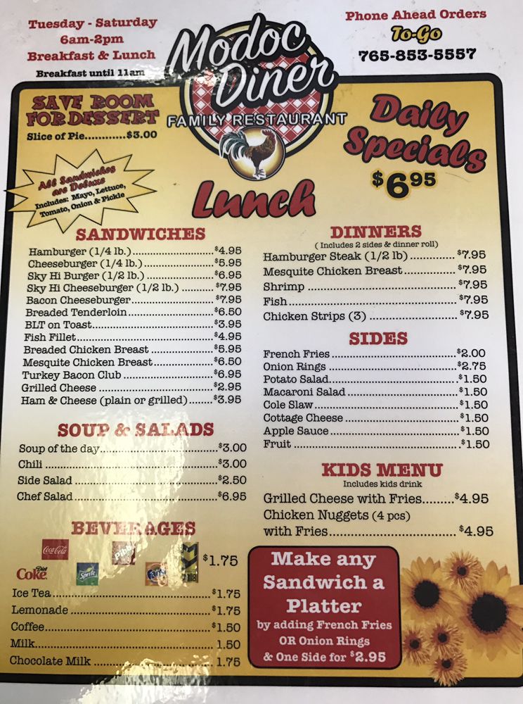 MODOC DINER 14 Photos 245 N Maple St, Modoc, Indiana Diners