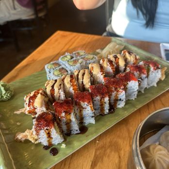 Midtown Shangri-La - salmon avocado roll, lion roll, LA crunch roll - Dim Sum Near Me - Detroit, Michigan
