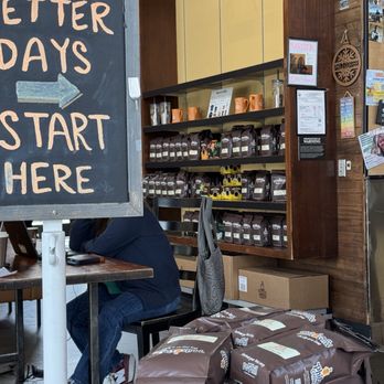 Philz Coffee - Better Days Start Here sign - Coffee & Tea Near Me - South San Francisco, California Philz Coffee - Better Days Start Here sign - Coffee & Tea Near Me - South San Francisco, California