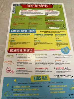 Menu photo 1 Chuy's Houston, TX