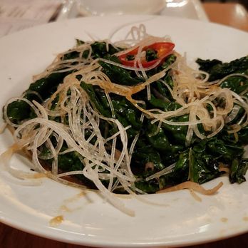 Blue Ocean Robata & Sushi Bar - Kale salad... after repurposing with ponzu and garnish. - Asian Fusion Near Me - Carlsbad, California Blue Ocean Robata & Sushi Bar - Kale salad... after repurposing with ponzu and garnish. - Asian Fusion Near Me - Carlsbad, California