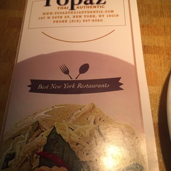 Topaz Thai Authentic - There is a lunch special & it ends 3pm. - Thai Near Me - New York, New York Topaz Thai Authentic - There is a lunch special & it ends 3pm. - Thai Near Me - New York, New York