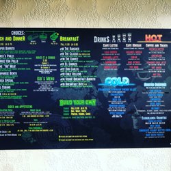 Same menu for all locations.