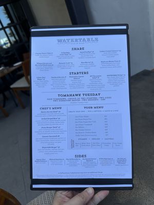 Menu photo 1 Watertable Huntington Beach, CA