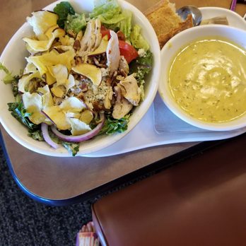 Panera Bread - Apple chicken salad with broccoli soup.. - Sandwiches Near Me - Alton, Illinois