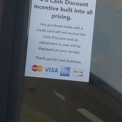 Discount for paying cash