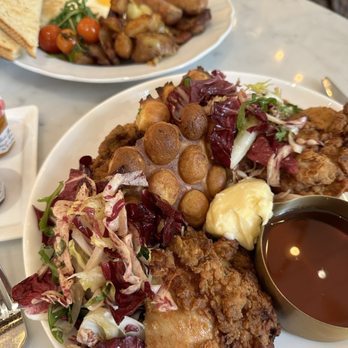 The George - Chicken & waffles and Olympic breakfast (IG: @mylifeaskat_) - New American Near Me - Seattle, Washington