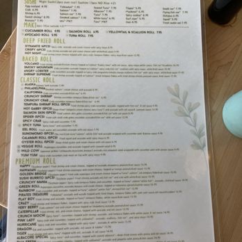 Maru Murfreesboro - Menu reverse - Sushi Bars Near Me - Murfreesboro, Tennessee