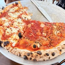 Margherita on the left, Marinara on the right.
