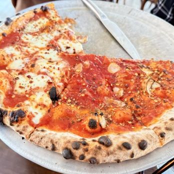 Rosalia Pizza Linden Hills - Margherita on the left, Marinara on the right. - Pizza Near Me - Minneapolis, Minnesota