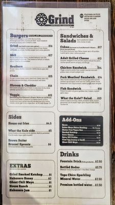 Menu photo 3 Grind Burger Kitchen Louisville, KY Menu photo 3 Grind Burger Kitchen Louisville, KY
