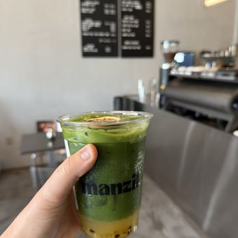 Manzil Cafe - The passion fruit yuzu matcha tonic was very refreshing in today's heat. - Cafes Near Me - South Brunswick Township, New Jersey Manzil Cafe - The passion fruit yuzu matcha tonic was very refreshing in today's heat. - Cafes Near Me - South Brunswick Township, New Jersey