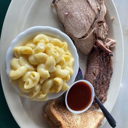 Texas Best BBQ & Burgers - Turkey, mac & cheese, brisket with a baked potato