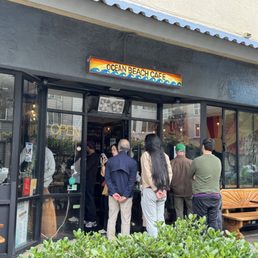 Line at the cafe. Line at the cafe.