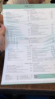Menu photo 1 Prezzo London, XGL