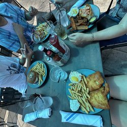 The Boathouse - fish and chips, hot lobster roll, cheeseburgers