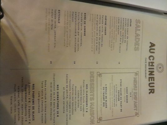 Menu photo 2 Au Chineur L'Isle-sur-la-Sorgue, 84 Menu photo 2 Au Chineur L'Isle-sur-la-Sorgue, 84