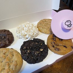 Yummy cookies and the cookie cutter (cuts cookie into 4 pieces).