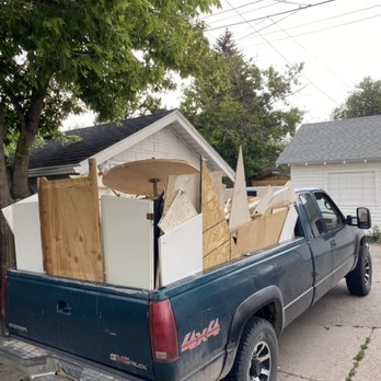 Cowboy Junk Removal - Over 5 cubic yards of Junk in a pickup truck - Junk Removal & Hauling Near Me Cowboy Junk Removal - Over 5 cubic yards of Junk in a pickup truck - Junk Removal & Hauling Near Me
