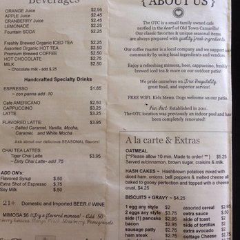 Old Town Cafe - Drinks & sides menu - July 2017 - Cafes Near Me - Camarillo, California Old Town Cafe - Drinks & sides menu - July 2017 - Cafes Near Me - Camarillo, California