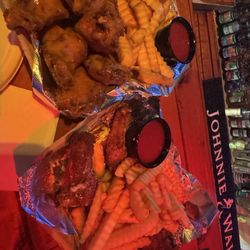 Wooden Nickel Tavern - Honey mustard, lemon pepper and garlic parm wings!!!