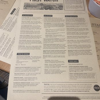 First Watch - Menu - Breakfast & Brunch Near Me - Cincinnati, Ohio
