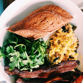 Bonafini - 3 egg scramble with a side of bacon. - Breakfast & Brunch Near Me - Brooklyn, New York Bonafini - 3 egg scramble with a side of bacon. - Breakfast & Brunch Near Me - Brooklyn, New York