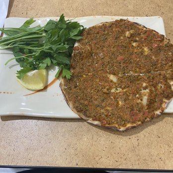 Antepian Turkish Cuisine - Turkish Pizza - Lahmacun First time having this. Tasted great! - Turkish Near Me - Plano, Texas Antepian Turkish Cuisine - Turkish Pizza - Lahmacun First time having this. Tasted great! - Turkish Near Me - Plano, Texas