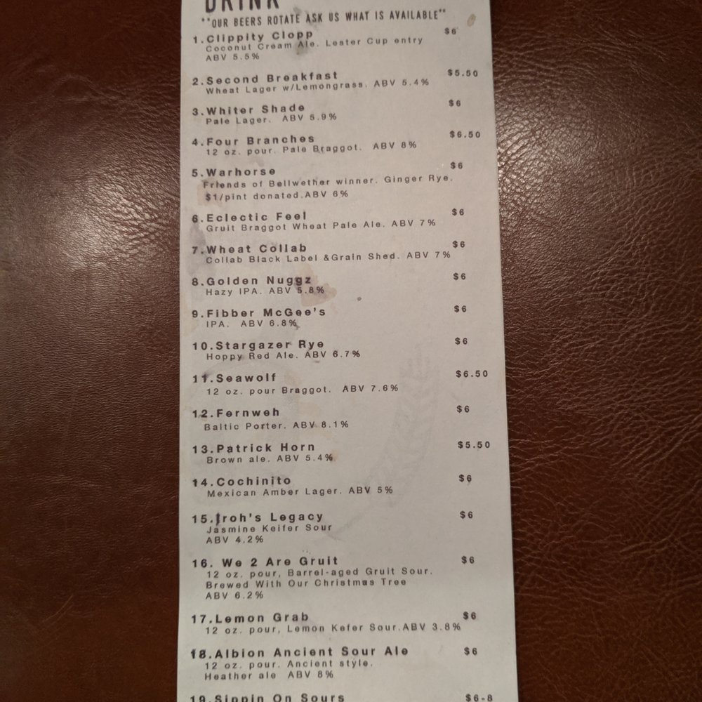 Bellwether Brewing Company - Tap list. - Brewpubs Near Me - Spokane, Washington