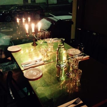 Kuurna - I chose the table near the window. Nothing fancy with the setting but I love the rustic candlelit dinner effect! - Modern European Near Me - Helsinki, 18