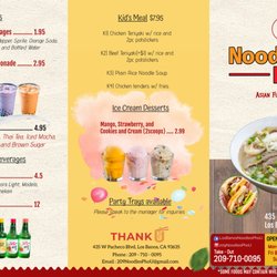 Noodles Pho U - Beverages, Kids's Meal, a d Desserts