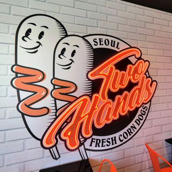 Two Hands Corn Dogs - Logo - Hot Dogs Near Me - Denver, Colorado Two Hands Corn Dogs - Logo - Hot Dogs Near Me - Denver, Colorado