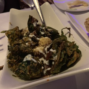 21 Spices by Chef Asif - Palak chaat - flash fried spinach. - Indian Near Me - Naples, Florida 21 Spices by Chef Asif - Palak chaat - flash fried spinach. - Indian Near Me - Naples, Florida