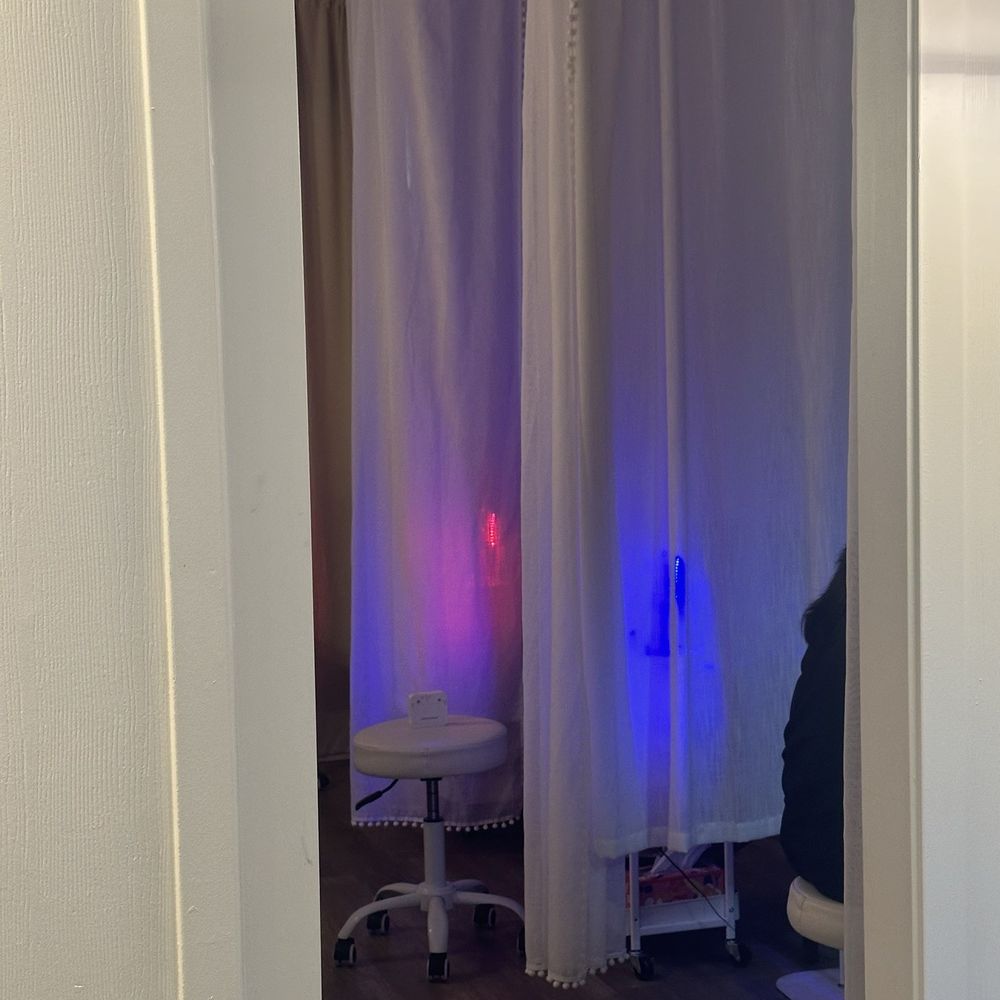 K Beauty Lab - Treatment room, showing the thin curtains separating each bed.. with direct communication with front desk - Skin Care Near Me - Ewa Beach, Hawaii