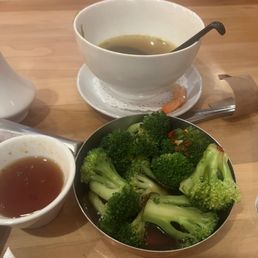 Tempura, soup and broccoli were all wonderful.