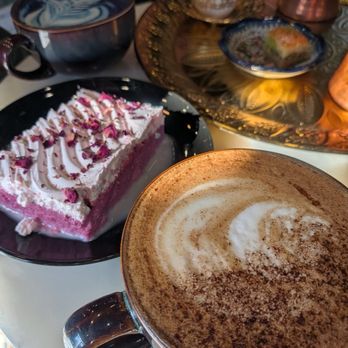 Sama Coffee Shop - Rose Milk Cake - Coffee & Tea Near Me - San Mateo, California