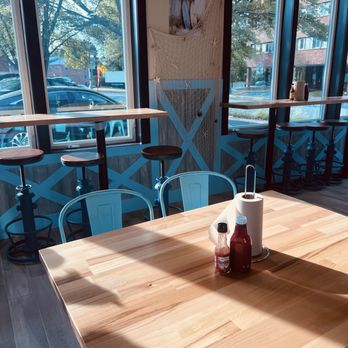 MAD Seafood - Seating. Patrons were eating therefore didn't capture all the seating. The stools are very comfortable. - Seafood Near Me - Annandale, Virginia MAD Seafood - Seating. Patrons were eating therefore didn't capture all the seating. The stools are very comfortable. - Seafood Near Me - Annandale, Virginia