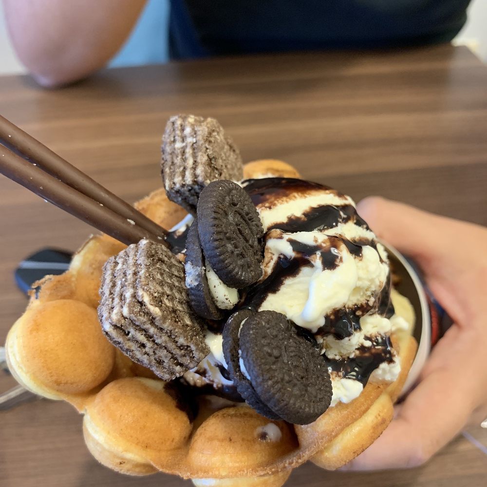 OhLa Tea - Egg Waffle with Vanilla ice cream - Bubble Tea Near Me - Miami, Florida OhLa Tea - Egg Waffle with Vanilla ice cream - Bubble Tea Near Me - Miami, Florida