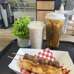 Sip & Slurp - Lamb and rice cake skewers, bubble tea drinks