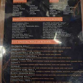 Koi Sushi - AYCE Sushi Bar menu - Sushi Bars Near Me - Glen Burnie, Maryland