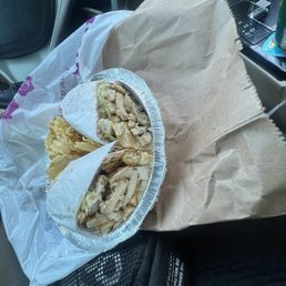 Whole Wheat chicken Caesar wrap