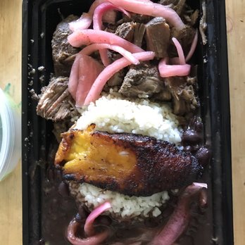 Cuban Kitchen - Ordered pork plate without beans to go but they put it anyways! - Cuban Near Me - San Mateo, California Cuban Kitchen - Ordered pork plate without beans to go but they put it anyways! - Cuban Near Me - San Mateo, California