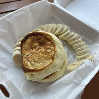 Basilur - Caramel Banana Souffle Pancake (caramel was drizzled after) - Coffee & Tea Near Me - Buena Park, California Basilur - Caramel Banana Souffle Pancake (caramel was drizzled after) - Coffee & Tea Near Me - Buena Park, California