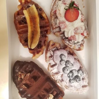 Croffle House - Nutella (Top Left), Strawberry (Top Right), Blueberry Cream Cheese (Bottom Right), Choco (Bottom Left) - Bakeries Near Me - Flushing, New York Croffle House - Nutella (Top Left), Strawberry (Top Right), Blueberry Cream Cheese (Bottom Right), Choco (Bottom Left) - Bakeries Near Me - Flushing, New York