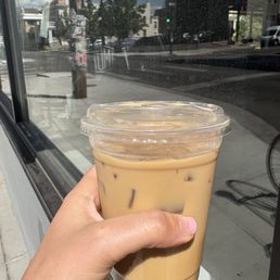 Iced latte with oat milk