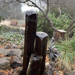 Clovis Botanical Garden - Water feature in garden