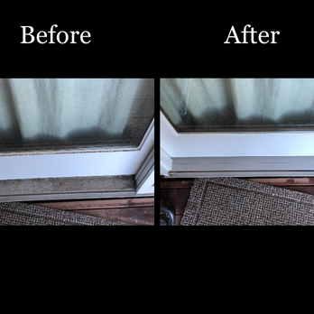 Hustle Home Services - Before/After of a Sliding Glass Door Cleaning. We clean the tracks for Free! - Window Washing Near Me Hustle Home Services - Before/After of a Sliding Glass Door Cleaning. We clean the tracks for Free! - Window Washing Near Me